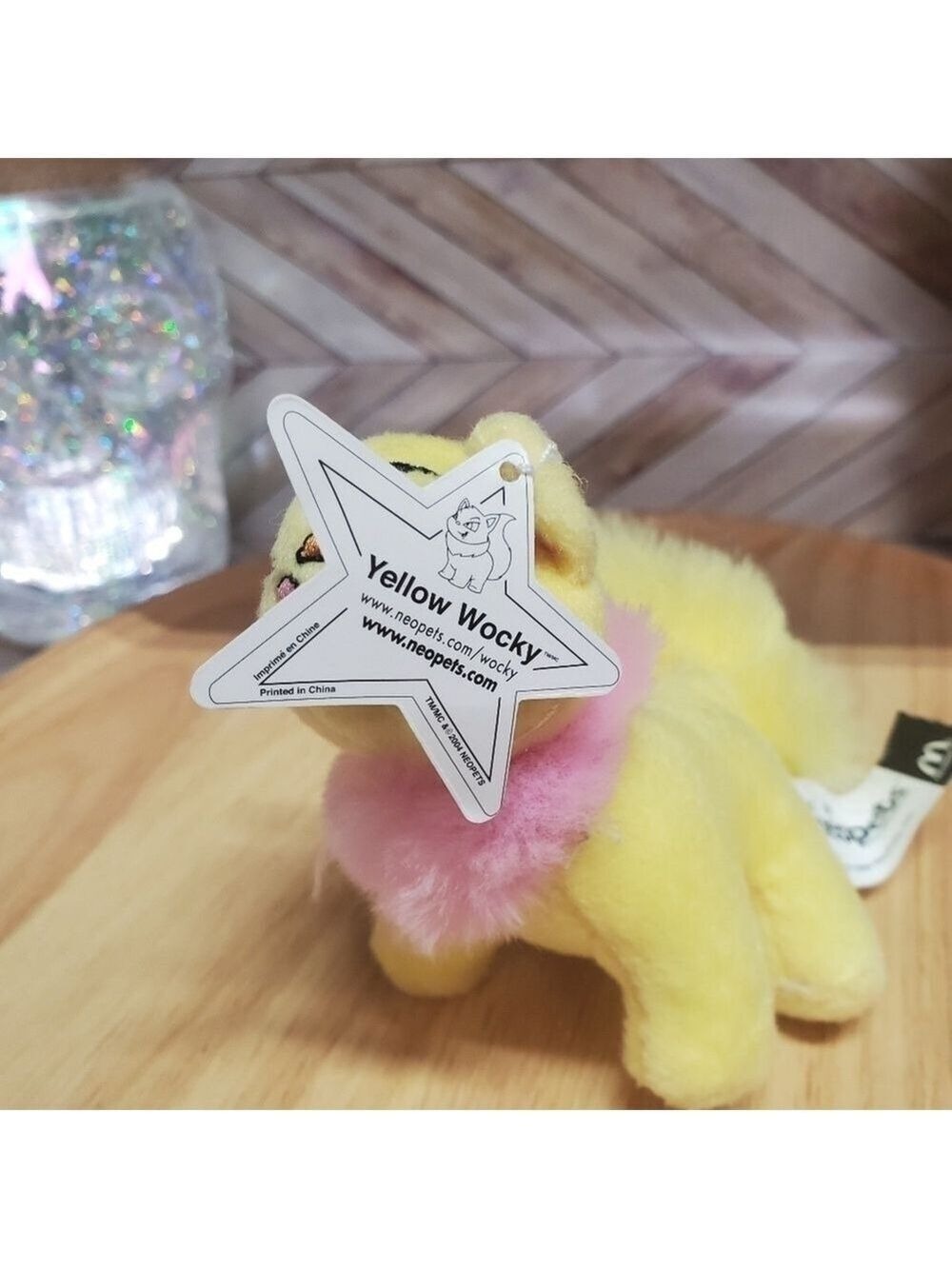 McDonalds Neopets Yellow Wocky Cat Mini Plush Happy Meal Toy 2004 - Picture 2 of 8
